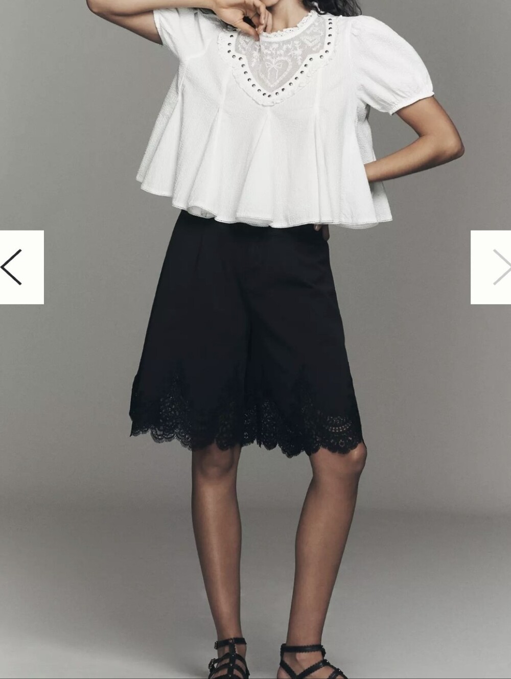 NWT★ Anthropologie Lace Hem Pants / 14 - Picture 2 of 12